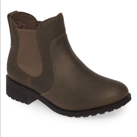 UGG WATERPROOF WOMENS BROWN SLATE BONHAM III CHELSEA ANKLE BOOTS SIZES 10/11 - Picture 2 of 9